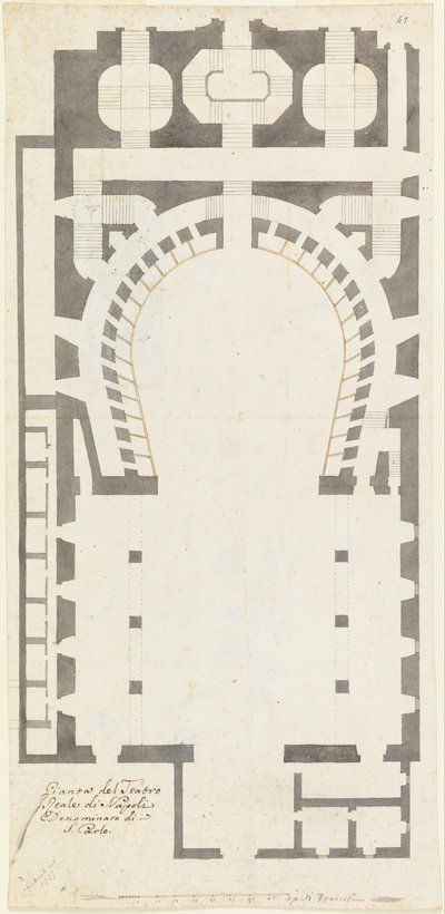 Ground Plan of the San Carlo Theater by Unbekannt Unbekannt